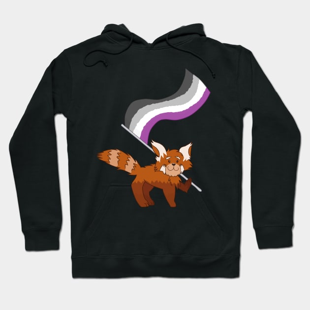 Red Panda Asexual Pride Hoodie by Quirkball